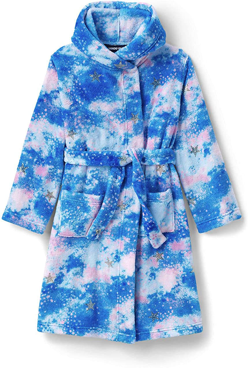 Lands' End Kids Hooded Fleece Solid Robe Apparel & Accessories > Clothing > Sleepwear & Loungewear > Robes Kylie Max   