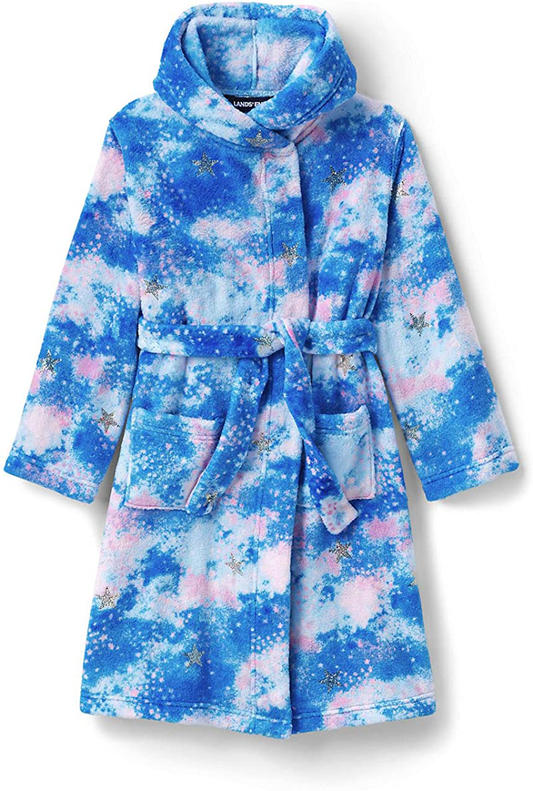 Lands' End Kids Hooded Fleece Solid Robe Apparel & Accessories > Clothing > Sleepwear & Loungewear > Robes Kylie Max   