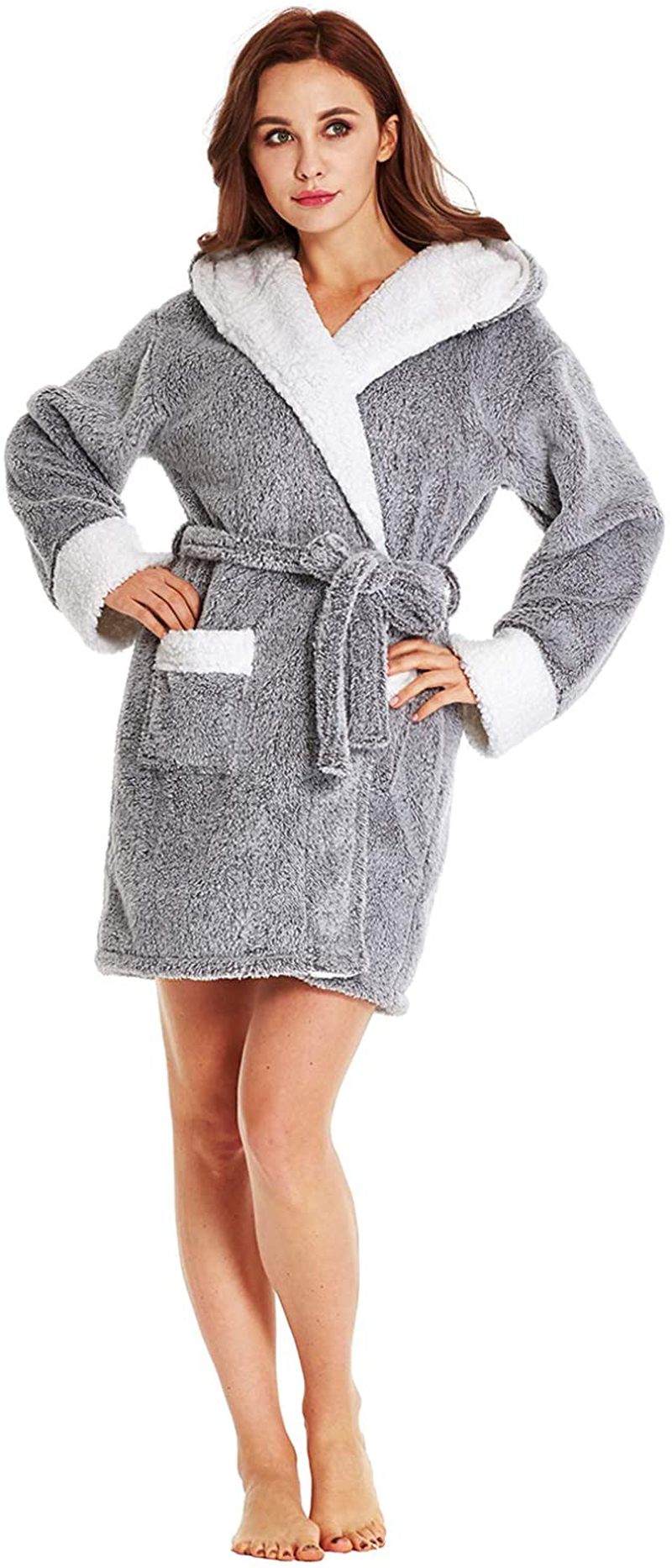 TIMSOPHIA Plush Robes for Womens Bathrobes with Hood Soft Animal Robes Cozy Warm Koala Gifts Apparel & Accessories > Clothing > Sleepwear & Loungewear > Robes Kylie Max   