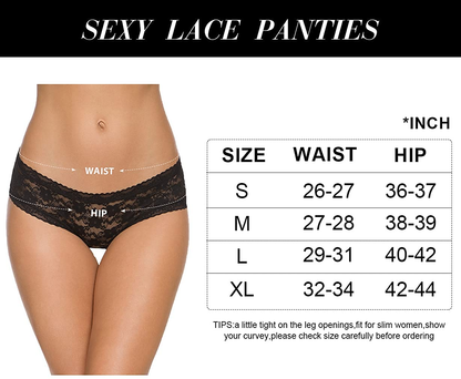Wealurre Womens Underwear Lace Sexy Panties Bikini Panty for Women Seamless Hipster Pack Apparel & Accessories > Clothing > Underwear & Socks > Underwear Wealurre   