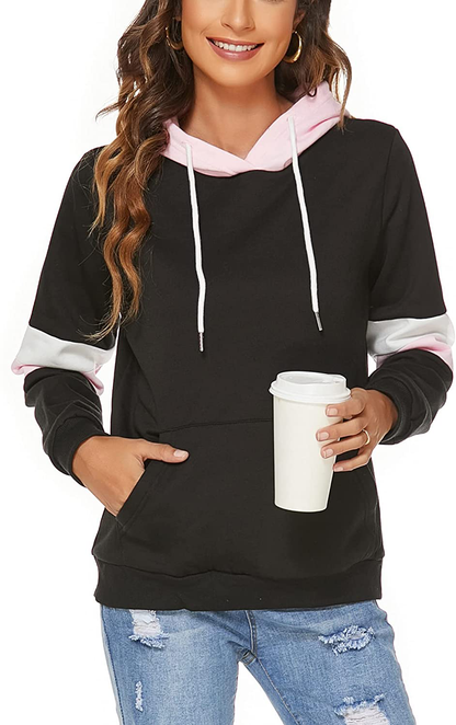 FINWANLO Hoodies for Women Casual Long Sleeve Tops Fleece Pullover Hooded Sweatshirts Jacket with Pockets Apparel & Accessories > Clothing > Activewear Kylie Max   