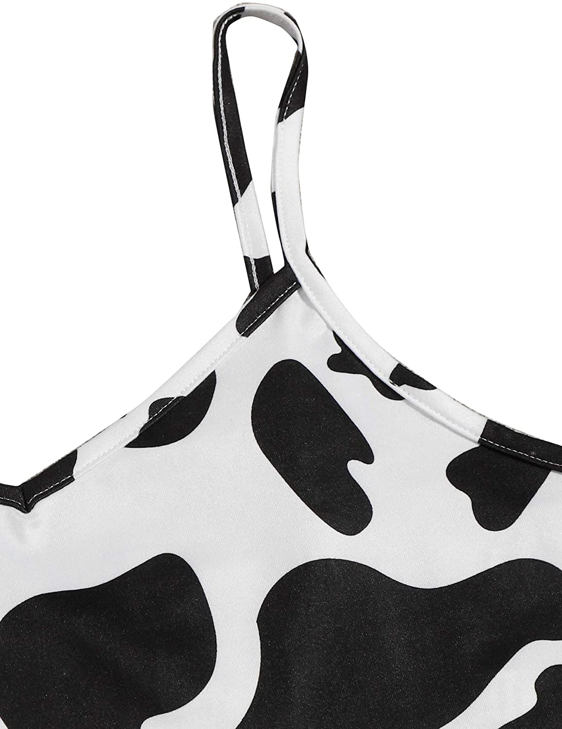 Shein Women'S Sleepwear Set Cow Print Cami Top with Drawstring Shorts Casual Cute Pajama Set Apparel & Accessories > Clothing > Sleepwear & Loungewear Kylie Max   