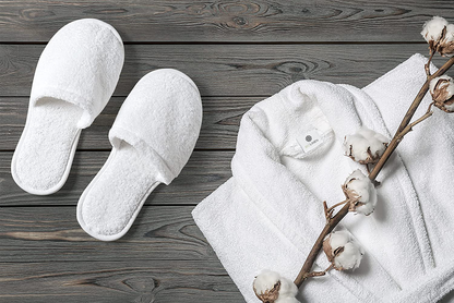 Luxury Cotton Terry Shawl Bathrobe Collar Robe with Slippers Bathrobe for Men & Women 100% Combed Terry Unisex Spa Robe - Premium Quality Bathrobe Apparel & Accessories > Clothing > Sleepwear & Loungewear > Robes Kylie Max   