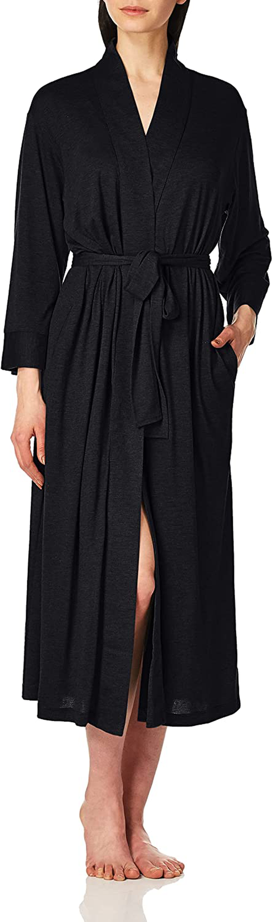N Natori Women'S Congo Robe Apparel & Accessories > Clothing > Sleepwear & Loungewear > Robes N Natori Black Medium 