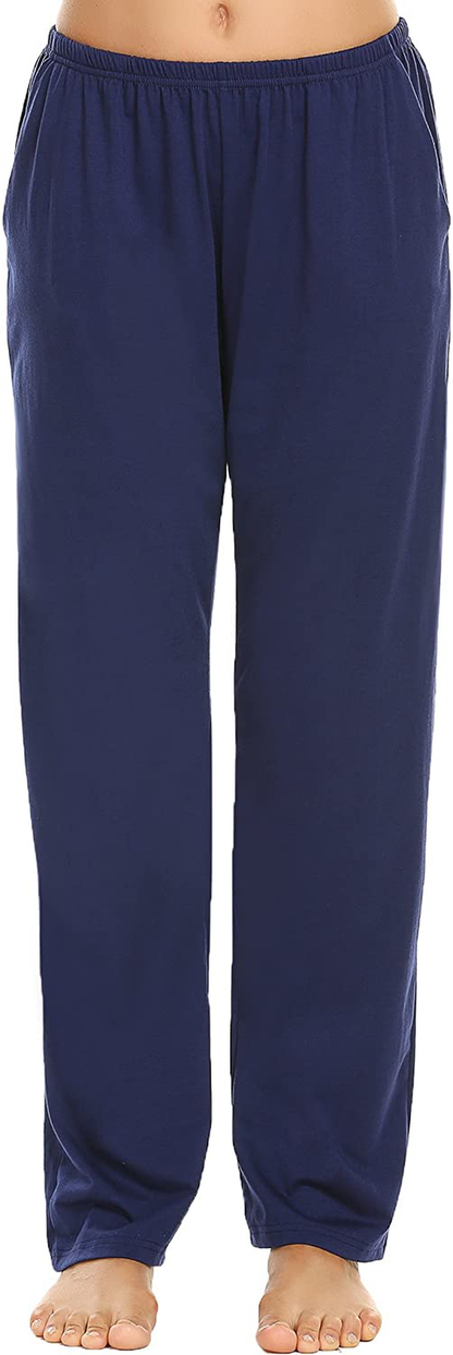 Ekouaer Pajama Pants Women'S Casual Lounge Pants Soft Cotton Sleepwear Pj Bottoms with Pockets S-XXL Apparel & Accessories > Clothing > Sleepwear & Loungewear > Pajamas Kylie Max   