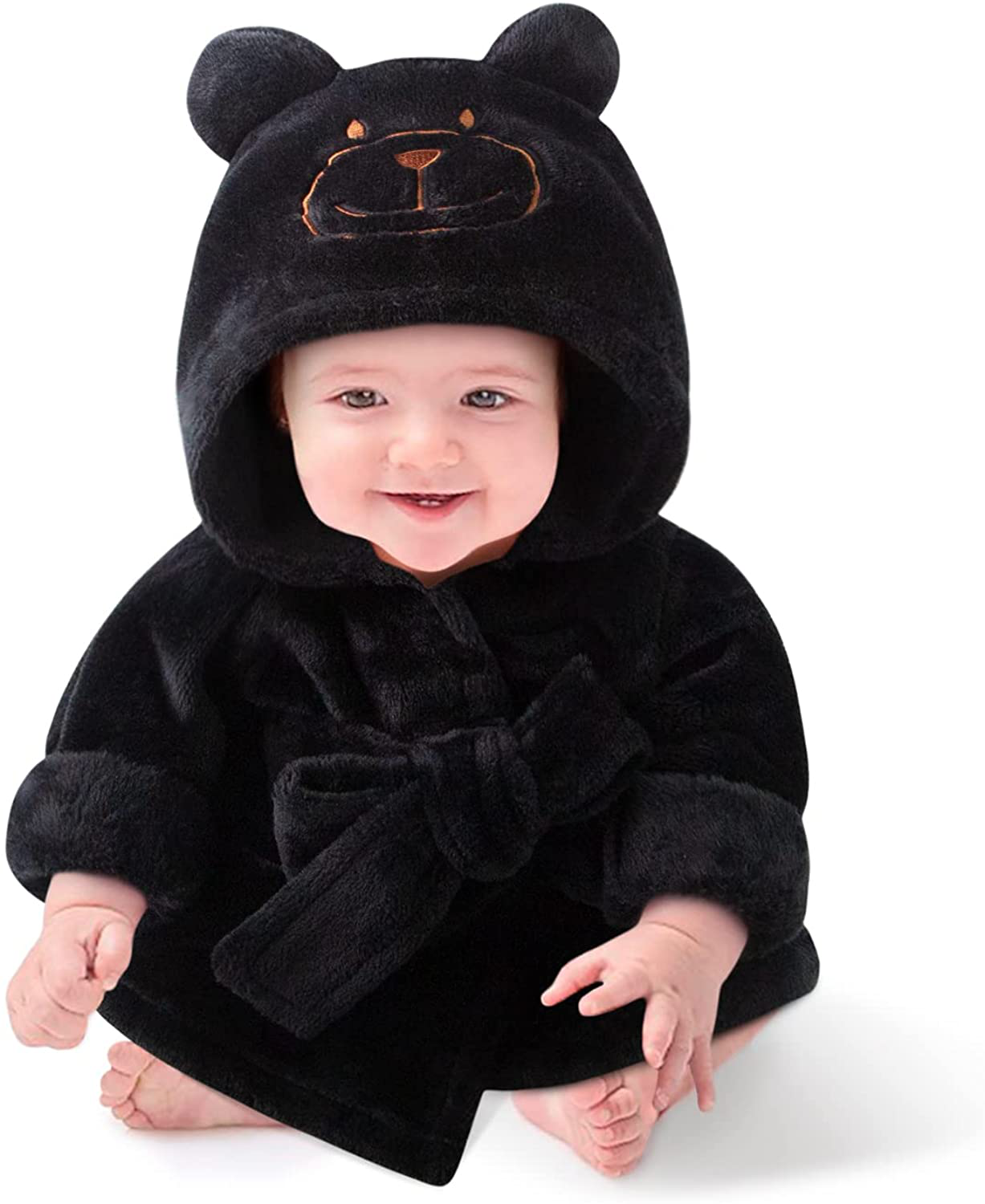 Pro Goleem Unisex Baby-Robe Soft Plush Hooded Bathrobe for Newborn Baby Gifts, One Size, 0-9 Months Apparel & Accessories > Clothing > Sleepwear & Loungewear > Robes Kylie Max   