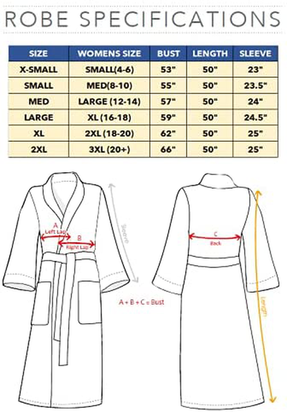 Plush Lined Microfiber Bath Robe for Women / Men (Unisex) Luxury Spa, Hotel Robe Apparel & Accessories > Clothing > Sleepwear & Loungewear > Robes Kylie Max   
