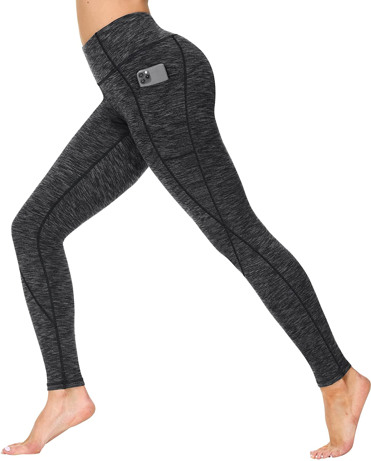 Heathyoga Yoga Pants for Women with Pockets High Waisted Leggings with Pockets for Women Workout Leggings for Women Apparel & Accessories > Clothing > Underwear & Socks > Shapewear KYLIE MAX Ink Large 