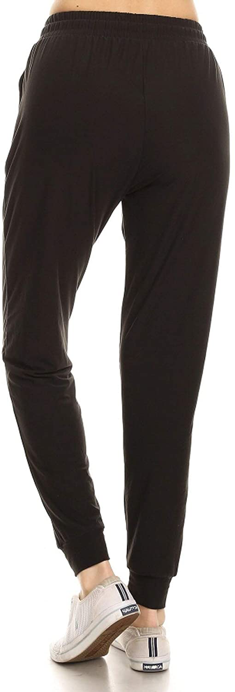 Leggings Depot Women'S Printed Solid Activewear Jogger Track Cuff Sweatpants Apparel & Accessories > Clothing > Activewear Kylie Max   