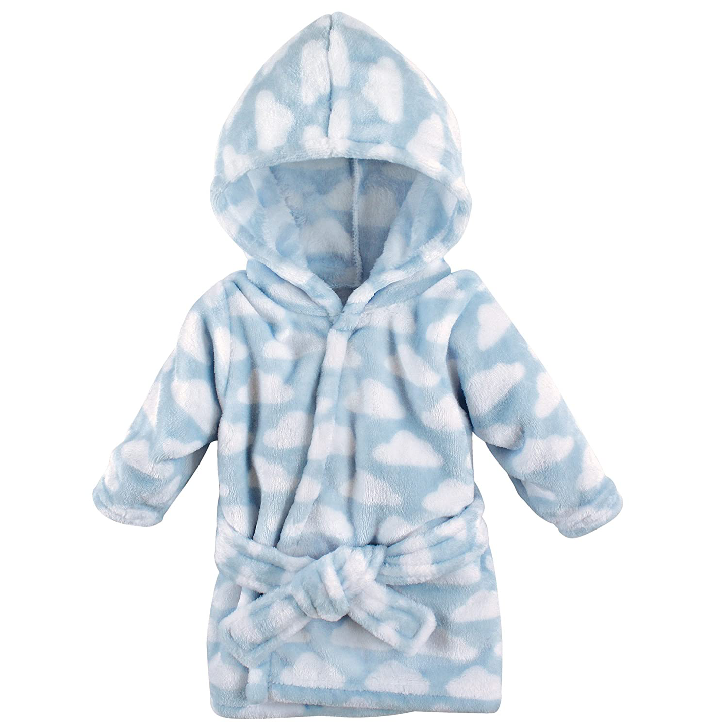 Hudson Baby Unisex Baby Plush Animal Face Robe, Blue Clouds, One Size, 0-9 Months Apparel & Accessories > Clothing > Sleepwear & Loungewear > Robes Kylie Max   