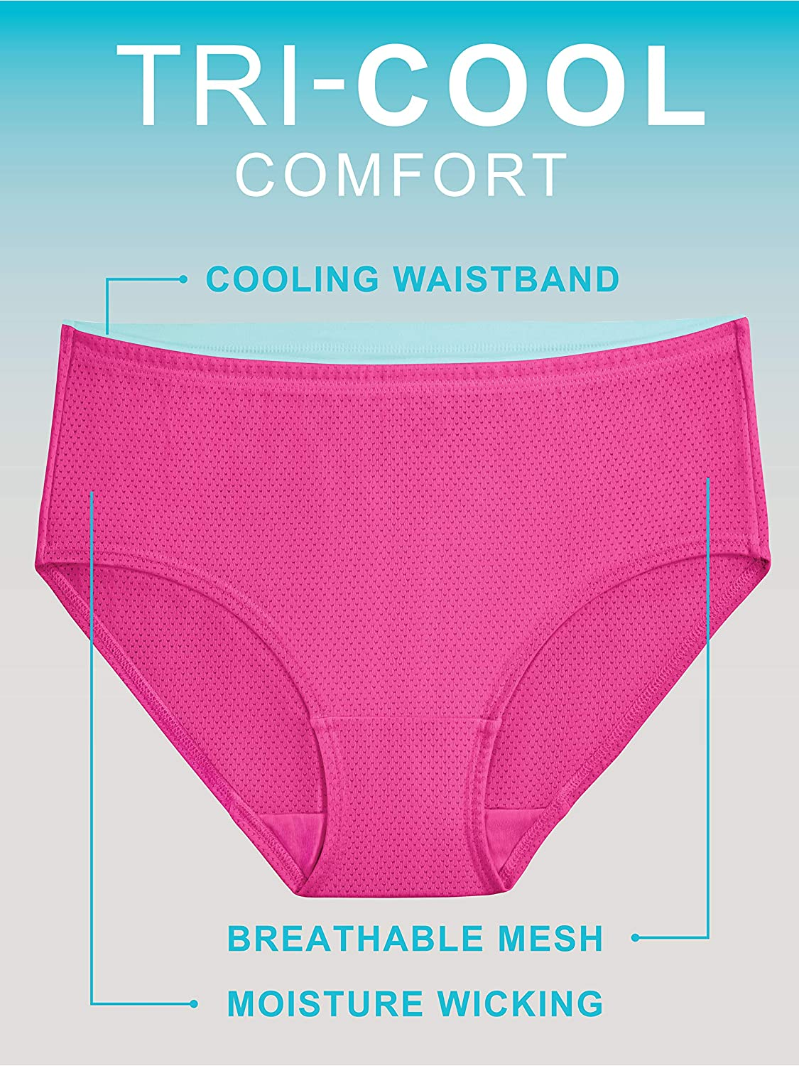 Fruit of the Loom Women'S Breathable Underwear (Regular & plus Size) Apparel & Accessories > Clothing > Underwear & Socks > Underwear Fruit of the Loom   