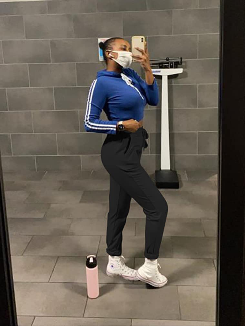 GOKATOSAU Women'S Sexy Lounge Stretch Casual Jogger Drawstring Sweatpants with Pockets Apparel & Accessories > Clothing > Activewear Kylie Max   
