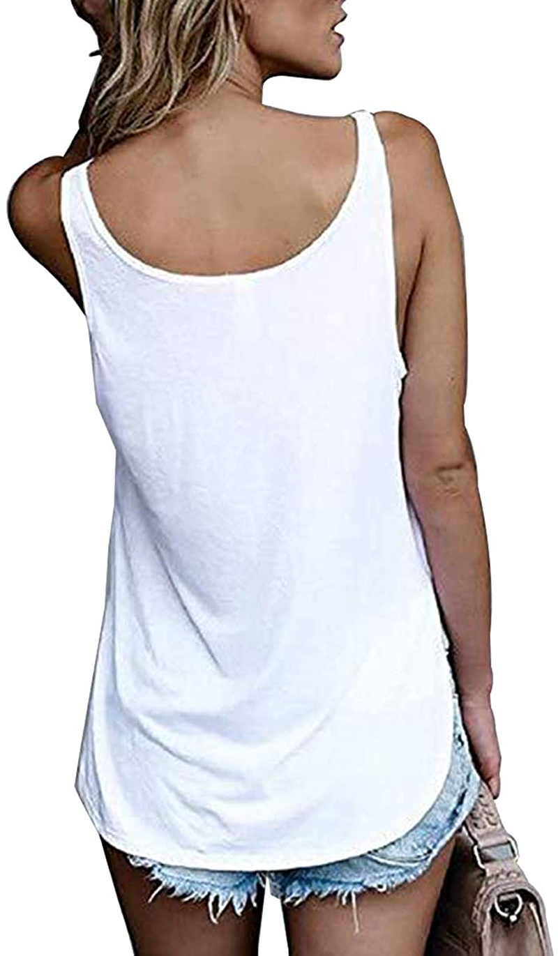 OMSJ Women Shirts Sleeveless Summer Tunic Loose Fit Tank Tops Apparel & Accessories > Clothing > Activewear Kylie Max   