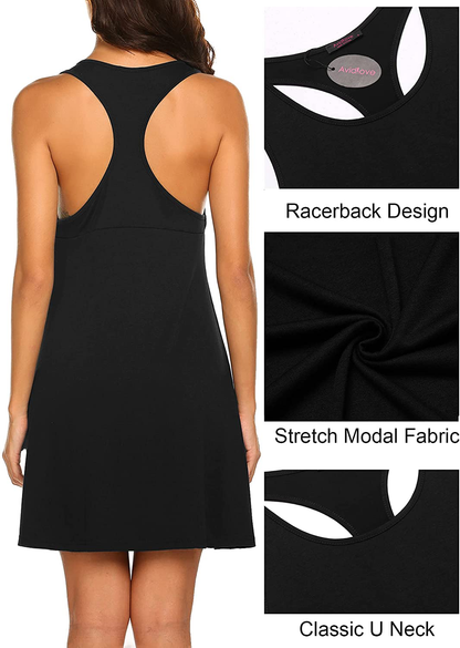 Avidlove Sleepwear for Women Tank Nightgown Chemise Racerback Sleeveless Sleep Dress Apparel & Accessories > Clothing > Sleepwear & Loungewear > Nightgowns Kylie Max   