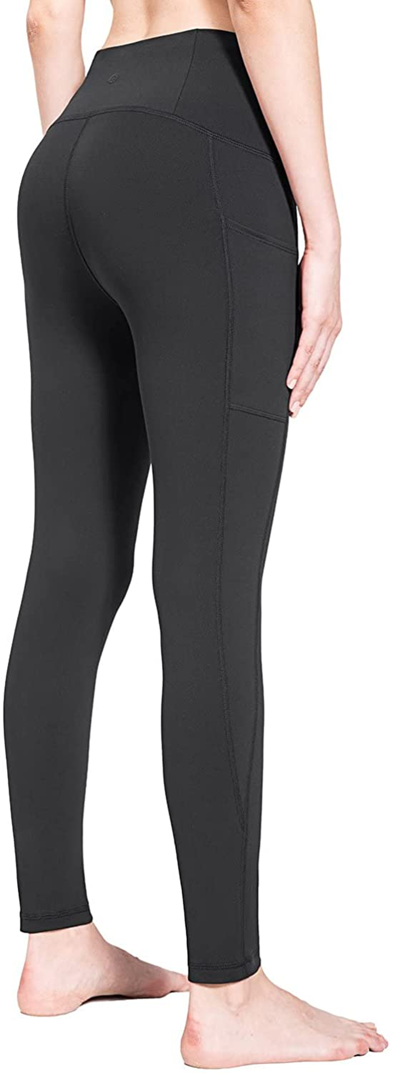 BALEAF Women's Fleece Lined Leggings Water Resistant High Waisted Warm Winter Pants Hiking Running Tights with Pockets Apparel & Accessories > Clothing > Activewear BALEAF   