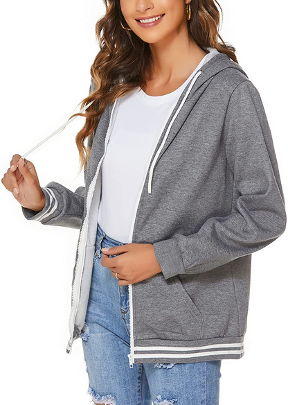 FINWANLO Hoodies for Women Casual Long Sleeve Tops Fleece Pullover Hooded Sweatshirts Jacket with Pockets  Kylie Max   