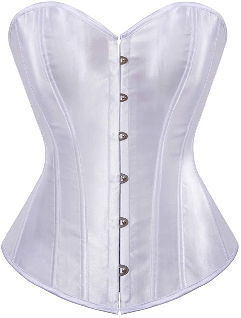 Corsets for Women plus Size Black Corset Sexy Bustier Corset Top Lingerie Apparel & Accessories > Clothing > Underwear & Socks > Lingerie frawirshau White 3X-Large 