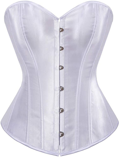 Corsets for Women plus Size Black Corset Sexy Bustier Corset Top Lingerie Apparel & Accessories > Clothing > Underwear & Socks > Lingerie frawirshau White 3X-Large 