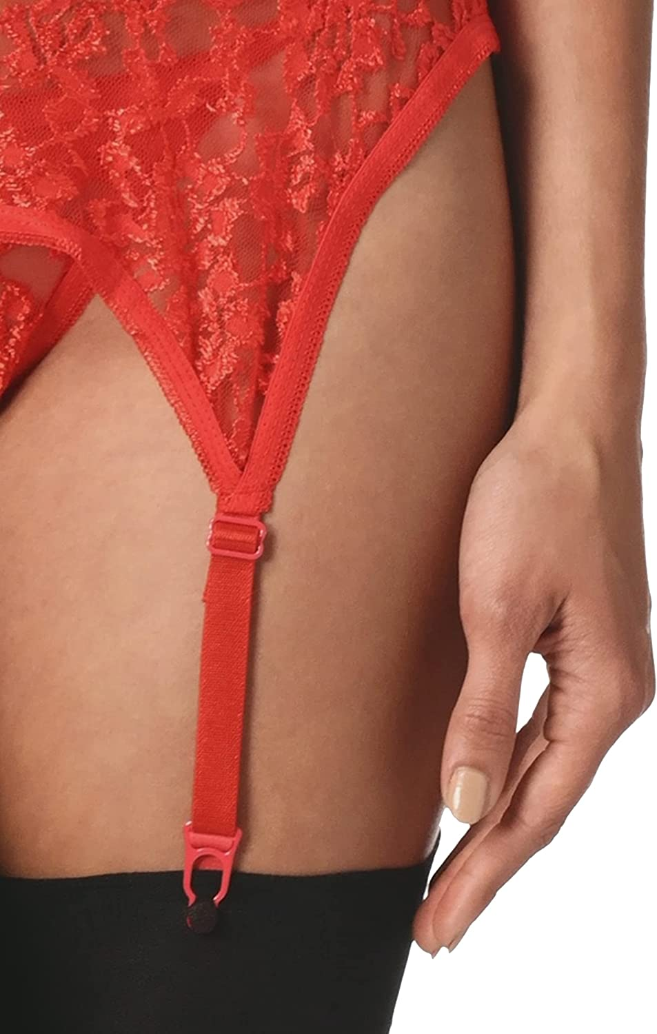 Leg Avenue Women'S Lace Garter Belt and Thong Set Apparel & Accessories > Clothing > Underwear & Socks > Lingerie Leg Avenue   