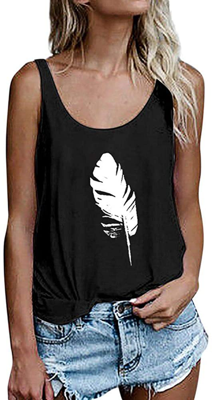 OMSJ Women Shirts Sleeveless Summer Tunic Loose Fit Tank Tops Apparel & Accessories > Clothing > Activewear Kylie Max   