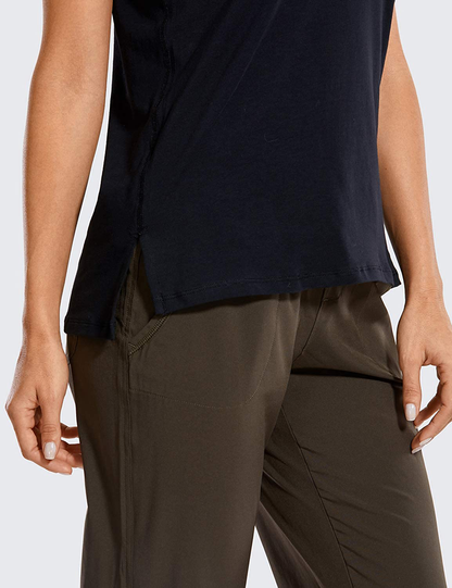 CRZ YOGA Women'S Pima Cotton Workout Tank Tops Loose Fit Yoga Sleeveless Shirts Muscle Tank Apparel & Accessories > Clothing > Activewear Kylie Max   