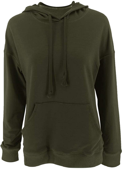 Bingerlily Women'S Casual Hoodies Long Sleeve Solid Lightweight Pullover Tops Loose Sweatshirt with Pocket Apparel & Accessories > Clothing > Activewear Kylie Max   