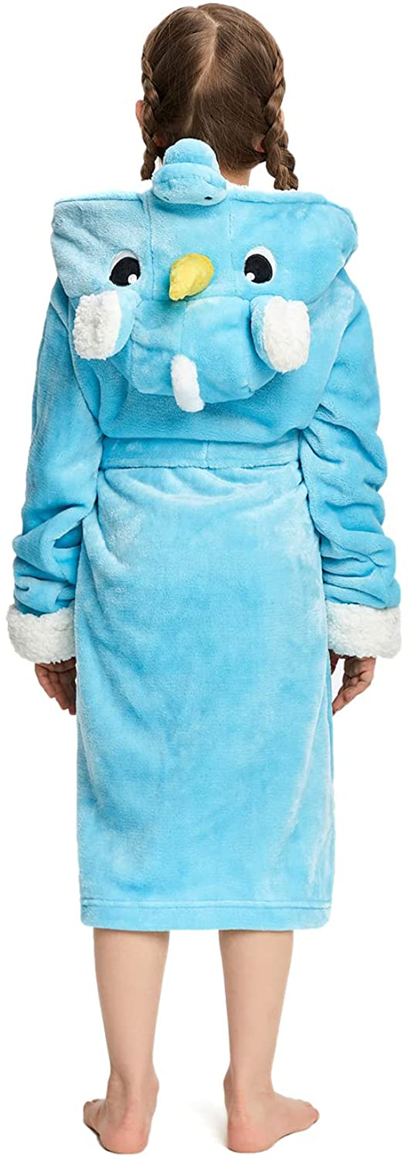 NEWCOSPLAY Girls Robe Soft Hooded Bathrobe Sleepwear Loungewear Gifts for Girls Toddler Kids Apparel & Accessories > Clothing > Sleepwear & Loungewear > Robes Kylie Max   