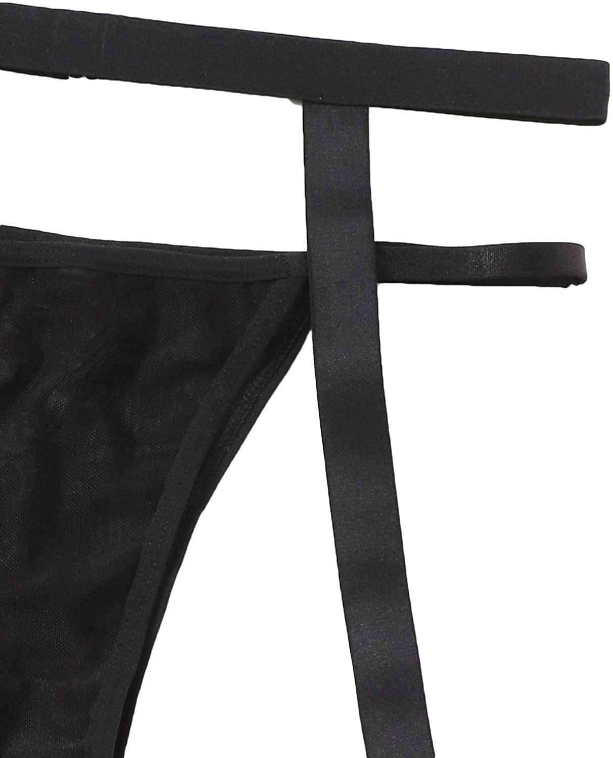 Shein Women'S Lingerie Set with Garter Belts 3 Piece Sexy Cut Out Lingerie Bodysuit Apparel & Accessories > Clothing > Underwear & Socks > Lingerie SheIn   