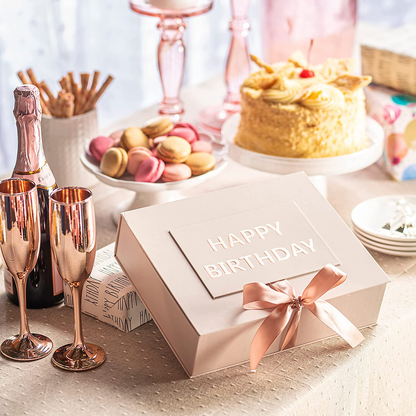 Birthday Gift Basket - Bath and Spa Gift Set for Women - Luxury Birthday Spa Gift Box with Vit E- Rich Bath Essentials, Diffuser, Candle, Sterling Silver CZ Heart Necklace, 24k Flower Rose Gift & More Arts & Entertainment > Party & Celebration > Gift Giving LOVERY   
