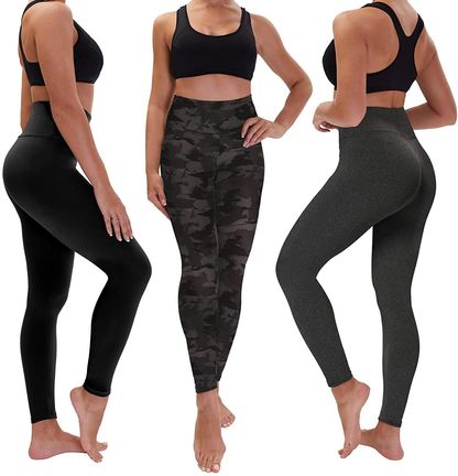 TNNZEET 3 Pack High Waisted Leggings for Women - Buttery Soft Workout Running Yoga Pants Apparel & Accessories > Clothing > Activewear TNNZEET   