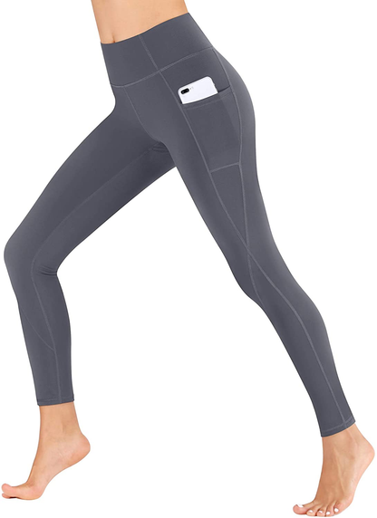 Heathyoga Yoga Pants for Women with Pockets High Waisted Leggings with Pockets for Women Workout Leggings for Women Apparel & Accessories > Clothing > Underwear & Socks > Shapewear Heathyoga Gray XX-Large 