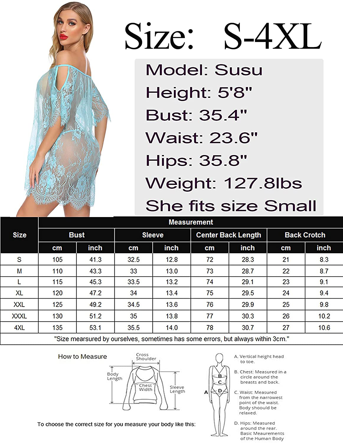 Avidlove Women Chemises Lace Smock Lingerie Mini Babydoll Lingerie Sleepwear S-4XL Apparel & Accessories > Clothing > Underwear & Socks > Lingerie Kylie Max   