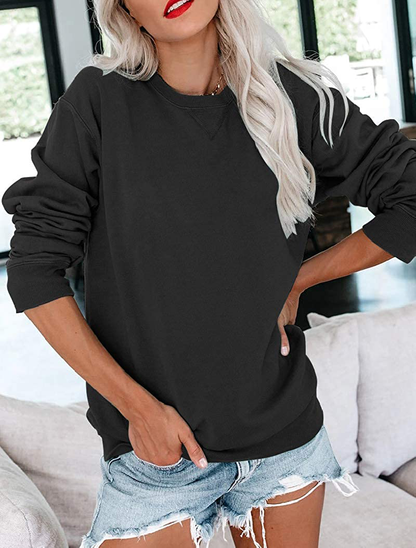 Bingerlily Womens Casual Long Sleeve Sweatshirt Crew Neck Cute Pullover Relaxed Fit Tops Apparel & Accessories > Clothing > Activewear Kylie Max   