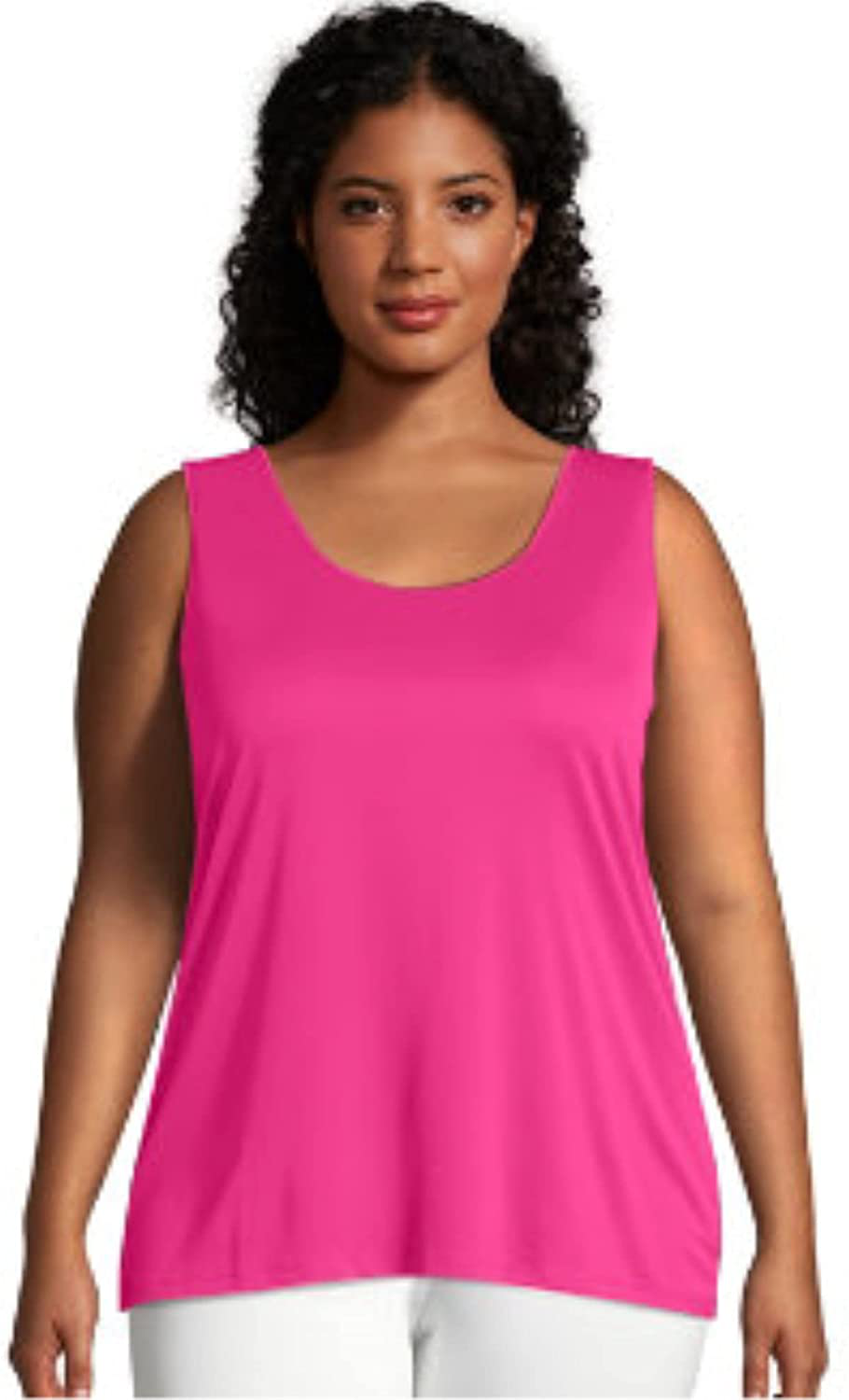 JUST MY SIZE Women'S plus Size Cooldri Performance Scoopneck Tank Top Apparel & Accessories > Clothing > Activewear Kylie Max   