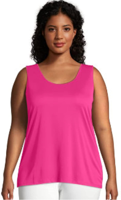 JUST MY SIZE Women'S plus Size Cooldri Performance Scoopneck Tank Top Apparel & Accessories > Clothing > Activewear Kylie Max   