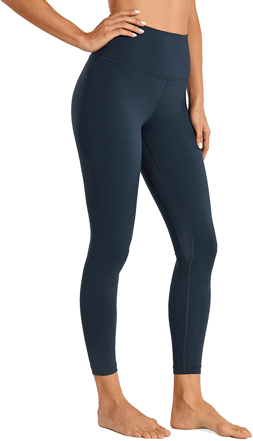 CRZ YOGA Women's Naked Feeling Yoga Pants 25 Inches - 7/8 High Waisted Workout Leggings Apparel & Accessories > Clothing > Activewear CRZ YOGA True Navy XX-Large 