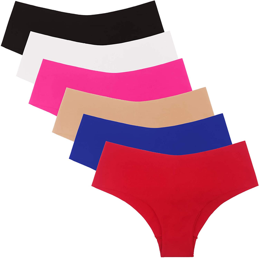 SHEKINI Underwear Smooth Stretch Invisible Cheeky Hipster Panties for Women 6 Pack  KYLIE MAX Assorted Medium 