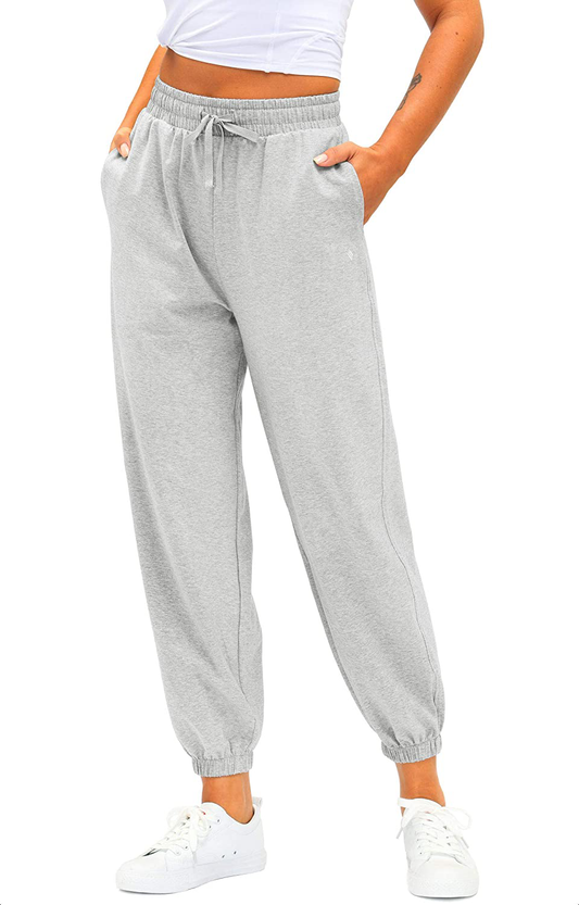 Women'S Cotton Sweatpants High Waisted Pants with Pockets Athletic Fit Joggers for Women Lounge,Jogging Apparel & Accessories > Clothing > Activewear Kylie Max   