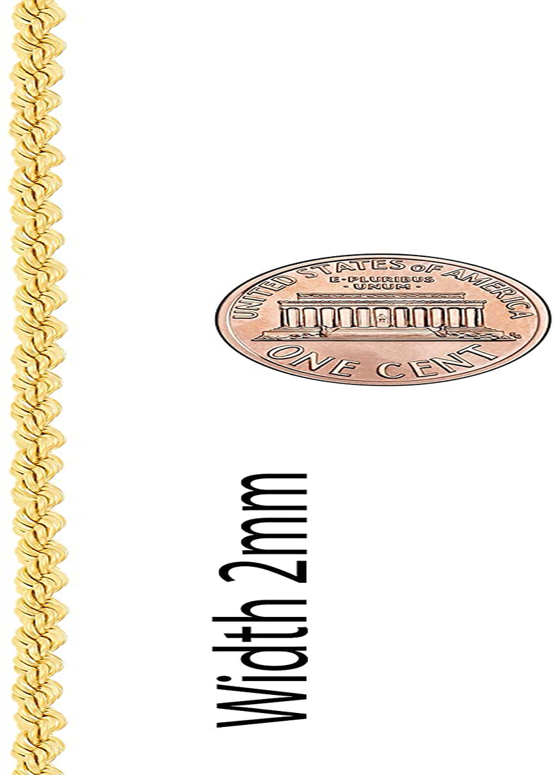 LIFETIME JEWELRY 2mm Rope Chain Necklace 24k Real Gold Plated for Women and Men Arts & Entertainment > Party & Celebration > Gift Giving LIFETIME JEWELRY   