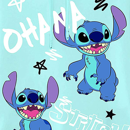 Ladies Lilo and Stitch Sweatshirt - Ladies Classic Lilo and Stitch Tie Dye Long Sleeve Skimmer Apparel & Accessories > Clothing > Activewear Kylie Max   