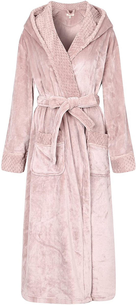 Richie House Women'S Plush Soft Warm Fleece Bathrobe Robe RH1591 Apparel & Accessories > Clothing > Sleepwear & Loungewear > Robes Kylie Max   
