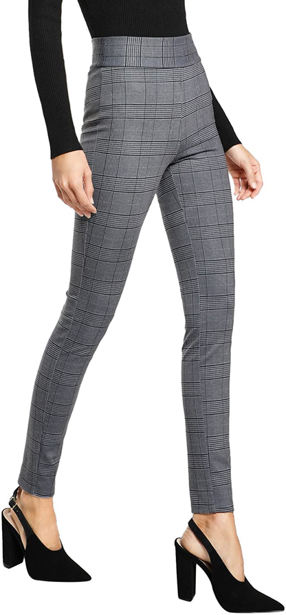 SweatyRocks Women's Casual Skinny Leggings Stretchy High Waisted Work Pants Apparel & Accessories > Clothing > Activewear SweatyRocks   