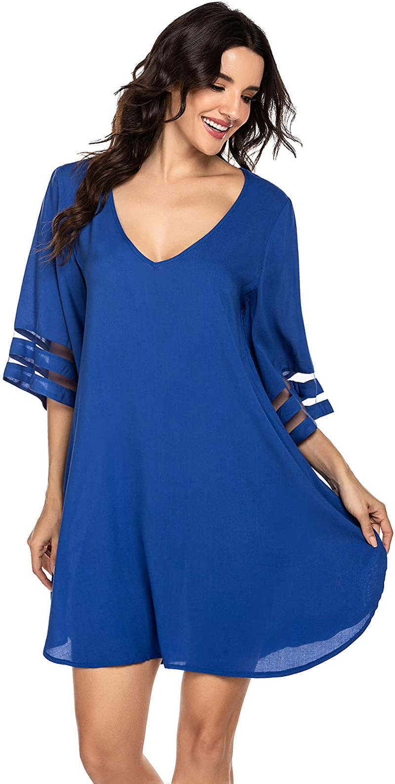 Ekouaer Women'S Swim Cover Ups for Beach Swimwear, Summer Casual Loose Sun Dress Apparel & Accessories > Clothing > Swimwear Kylie Max   