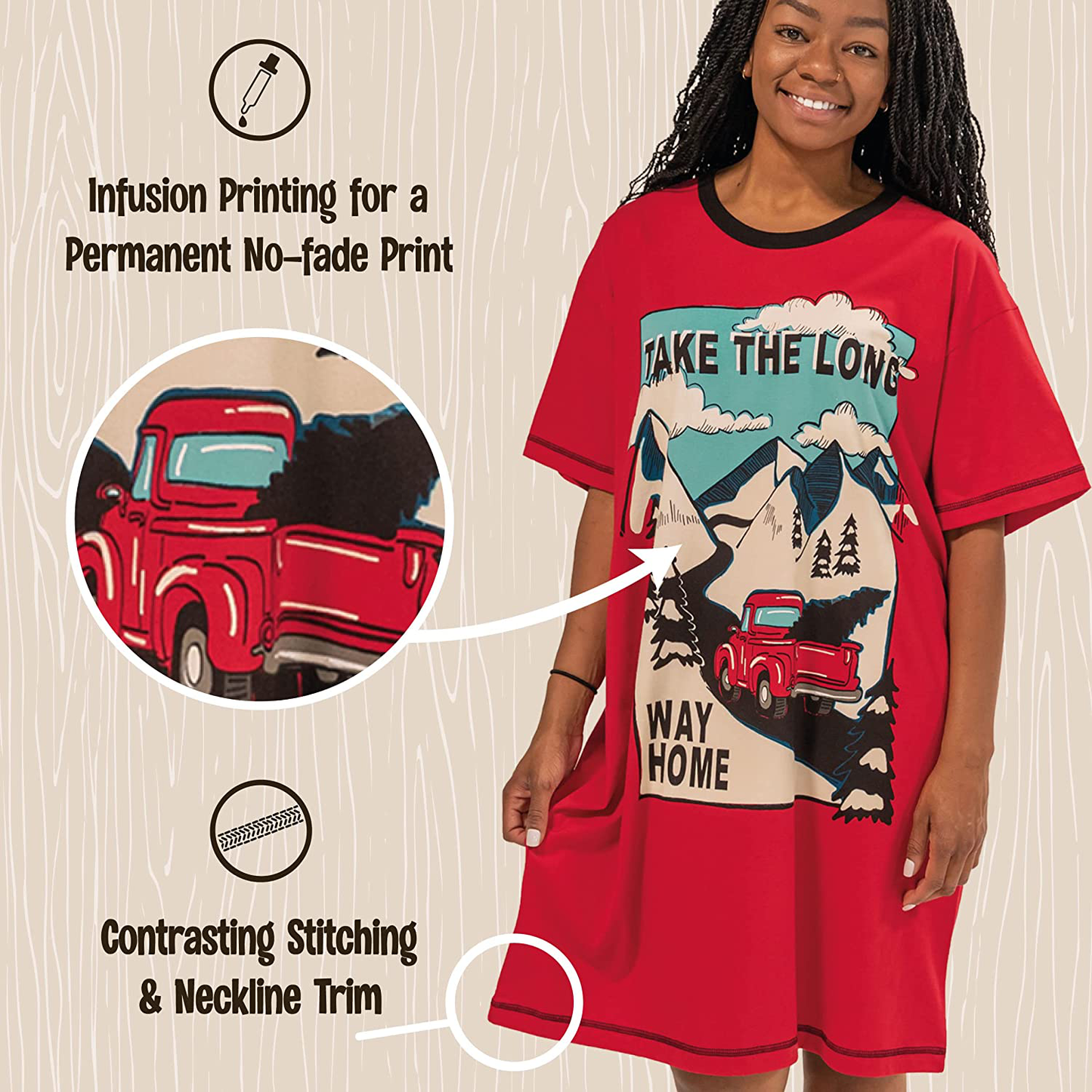 Lazy One Nightshirts for Women, Animal Designs Apparel & Accessories > Clothing > Sleepwear & Loungewear > Nightgowns Kylie Max   