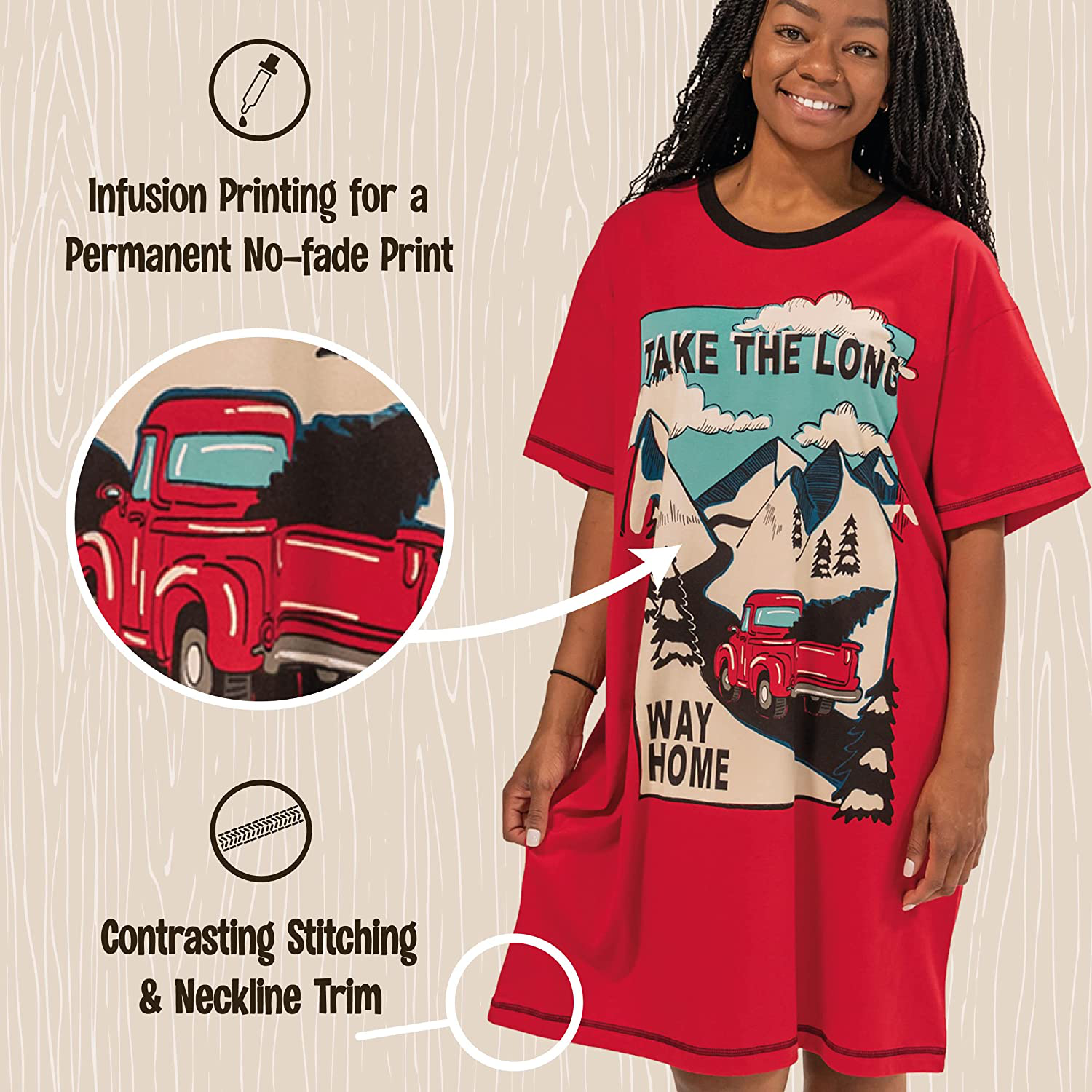 Lazy One Nightshirts for Women, Animal Designs Apparel & Accessories > Clothing > Sleepwear & Loungewear > Nightgowns Kylie Max   