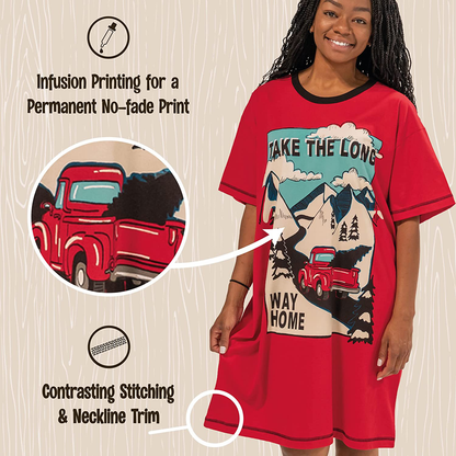 Lazy One Nightshirts for Women, Animal Designs Apparel & Accessories > Clothing > Sleepwear & Loungewear > Nightgowns Kylie Max   