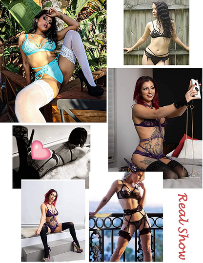 Avidlove Lingerie for Women Naughty with Garter Belts Lace Sexy Bra and Panty Sets Teddy Babydoll Outfits Apparel & Accessories > Clothing > Underwear & Socks > Lingerie Avidlove   