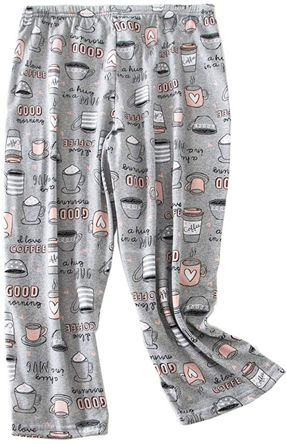 ENJOYNIGHT Women'S Capri Pajama Pants Lounge Causal Bottoms Print Sleep Pants Apparel & Accessories > Clothing > Sleepwear & Loungewear > Pajamas Kylie Max   