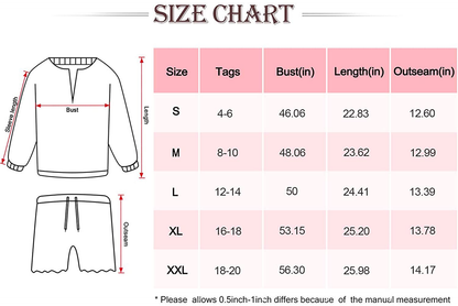 Century Star Women Pajamas Tie Dye Print Long Sleeve Shirt Elastic Drawstring Shorts 2 Piece Set Sleepwear Loungewear Apparel & Accessories > Clothing > Sleepwear & Loungewear > Pajamas Kylie Max   