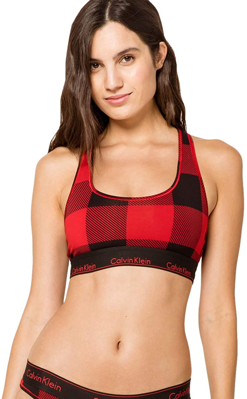 Calvin Klein Women'S Modern Cotton Bralette Apparel & Accessories > Clothing > Underwear & Socks > Lingerie Calvin Klein Buffalo Check Temper Small 